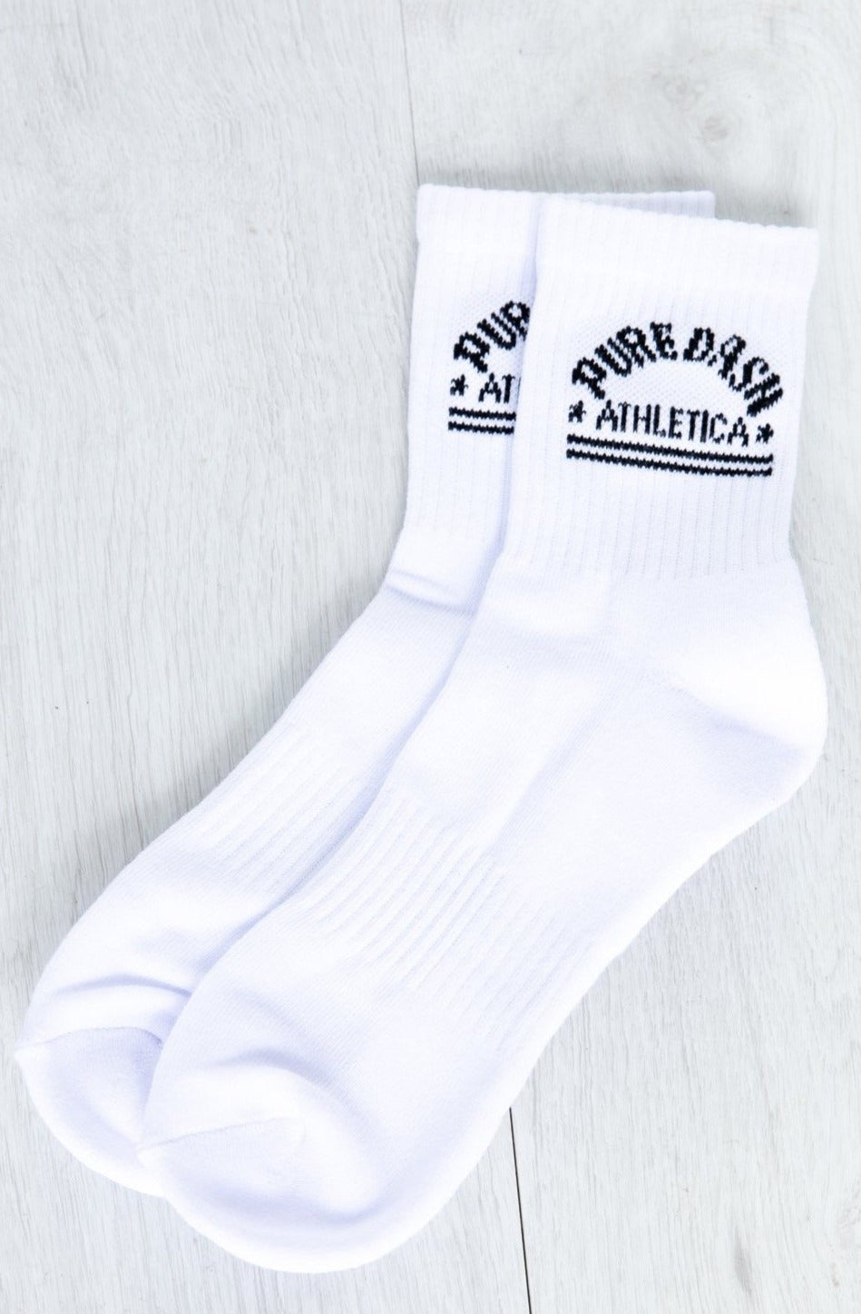 Pure Dash Crew Socks - Black/White