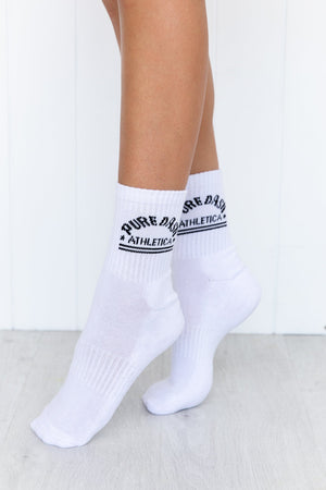 Pure Dash Crew Socks - Black/White