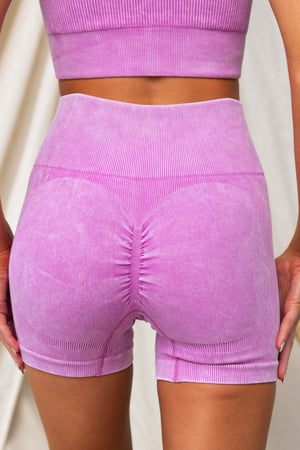 Flex Rib Seamless Shorts - Purple Haze