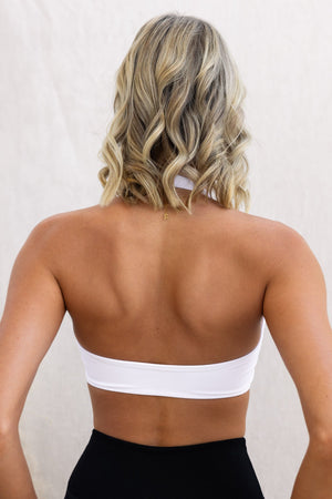 Bella Halter Crop - White