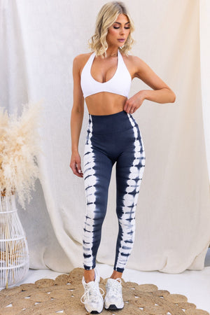 Zone Seamless Leggings - Grey/White **Pre-Order**