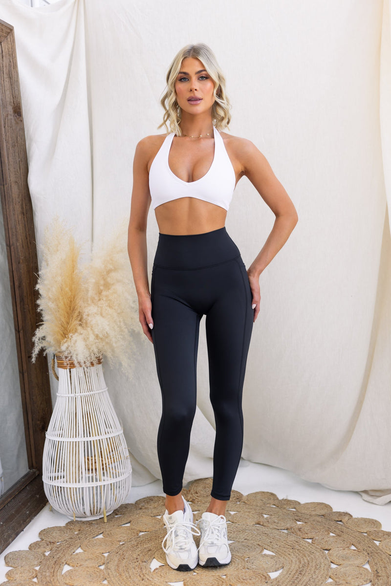 Panther High Rise Pocket Leggings - Black **Pre-Order**