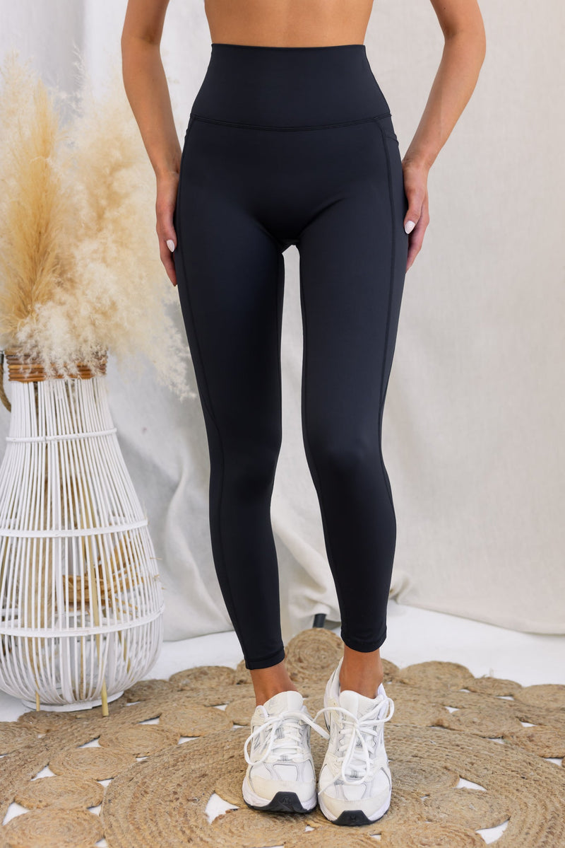 Panther High Rise Pocket Leggings - Black **Pre-Order**