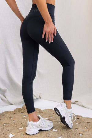 Panther High Rise Pocket Leggings - Black **Pre-Order**