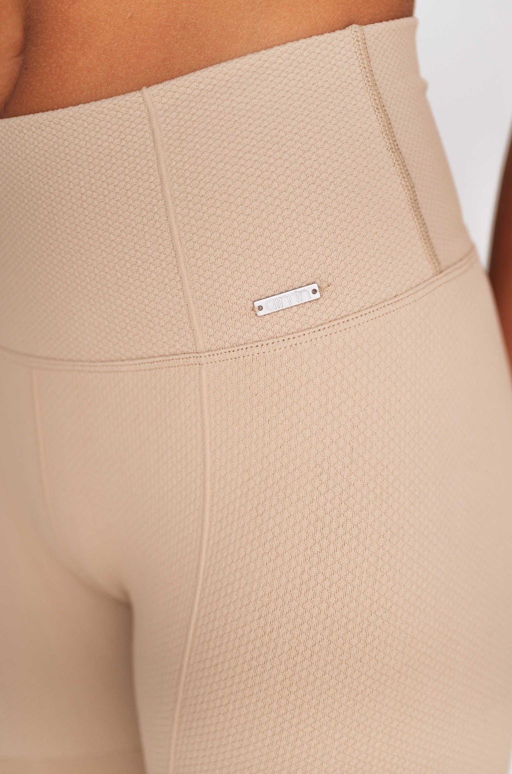 Solid Beige Luxe Seamless Bike Shorts