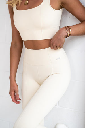 Oat White Luxe Seamless Tights