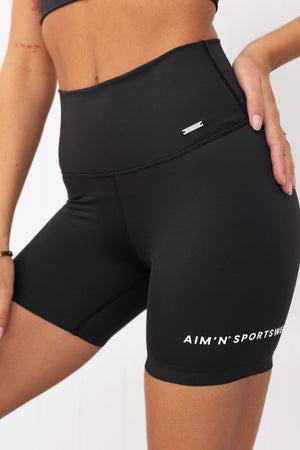 Black Sportswear Midi Biker Shorts