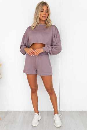 Dusty Violet Comfy Sweat Shorts