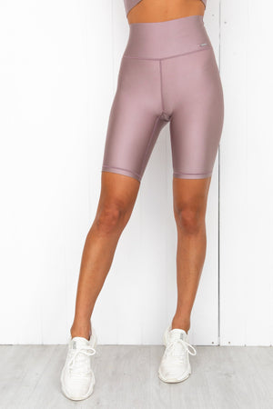 Dusty Violet Shimmer Bike Shorts