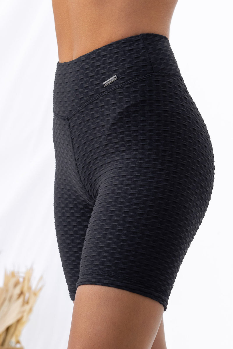 Optic Scrunch Bum Shorts - Black