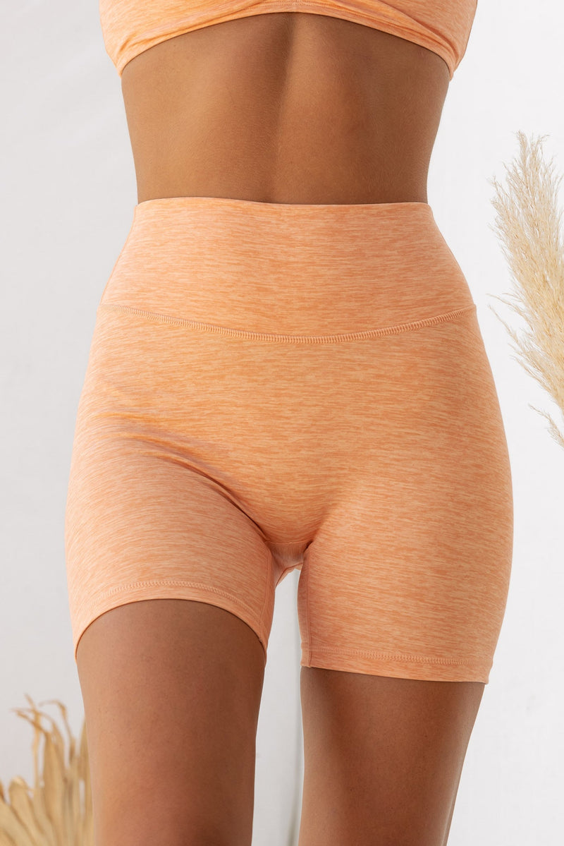 Zero Rise Everyday Midway Shorts - Apricot Marl