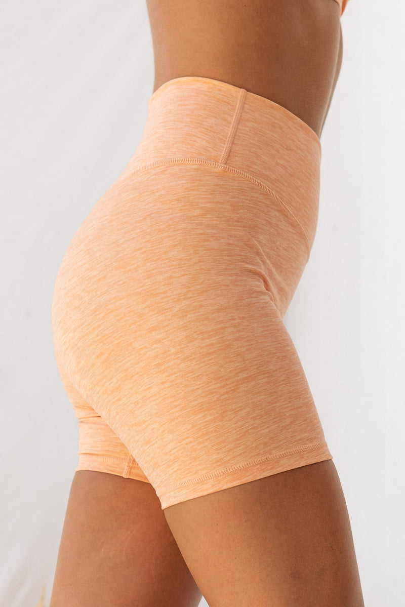 Zero Rise Everyday Midway Shorts - Apricot Marl