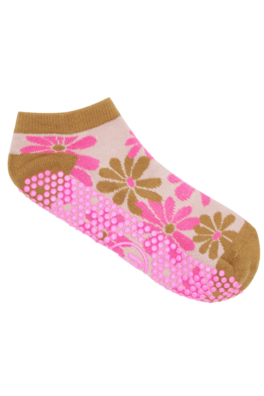 Classic Low Rise Grip Socks - Retro Floral