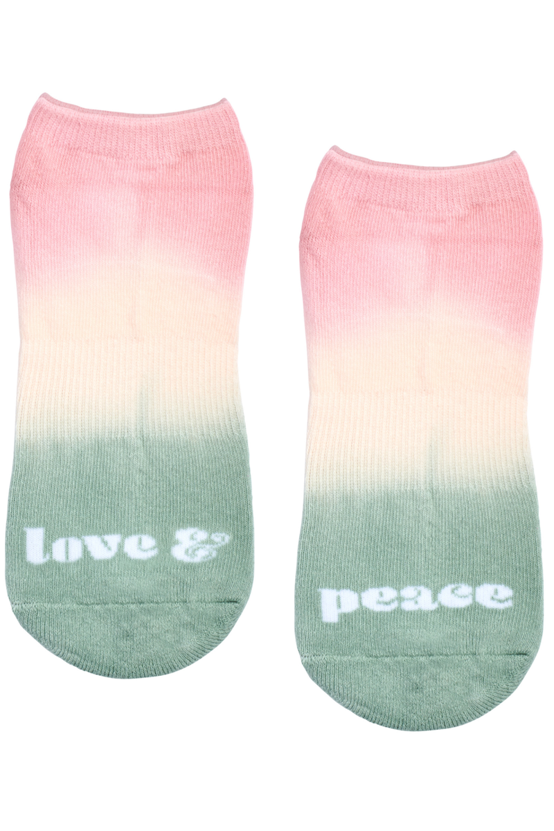Classic Low Rise Grip Socks - Love & Peace